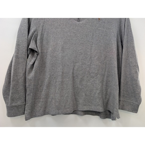 Polo Ralph Lauren Sweater Mens XXL Gray Estate Rib 1/4 Quarter Zip Pullover Pony - Picture 7 of 10